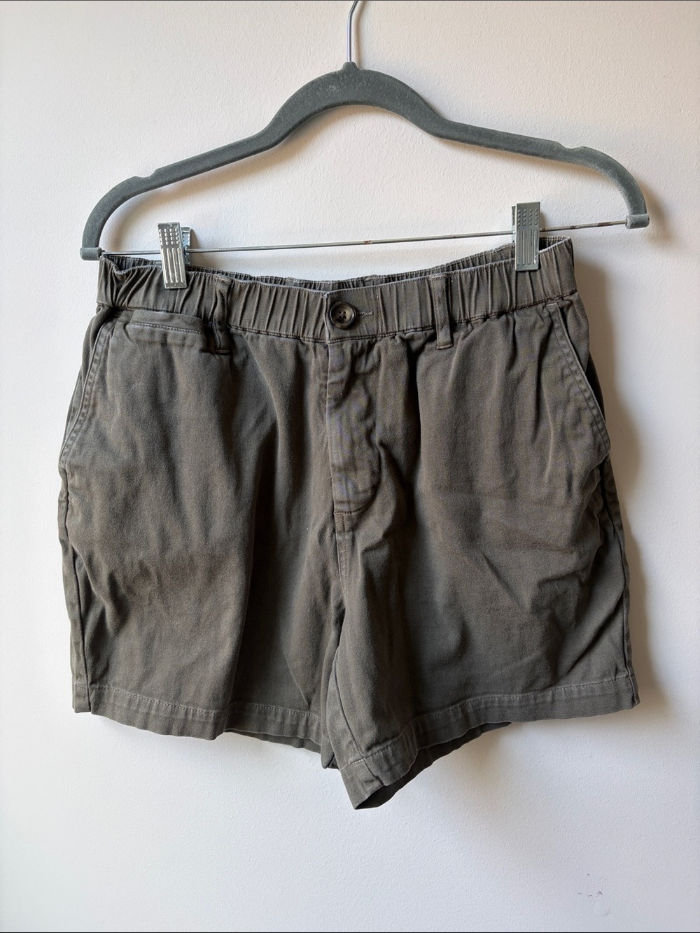Cove Men's Olive Green Flat Front Shorts
